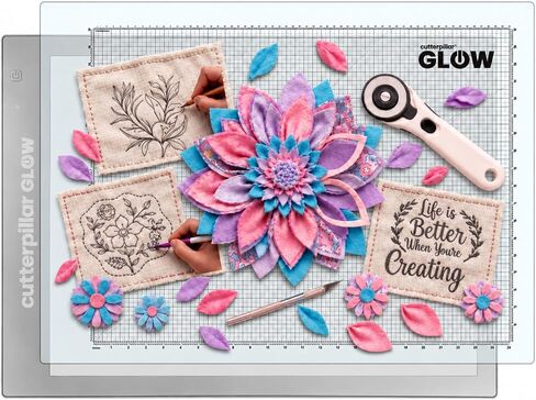 Cutterpillar Glow Ultra | LED Light Board & Cutting Mat | 26"×19" in Saudi Arabia
