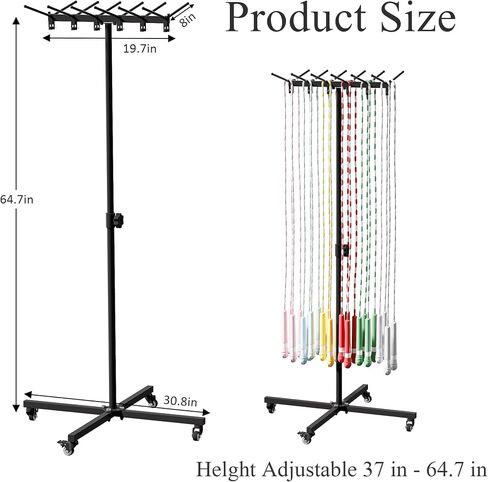 Jump Rope Rack,37in–65.7in Adjustable Height in Saudi Arabia