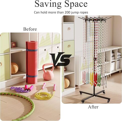Jump Rope Rack,37in–65.7in Adjustable Height in Saudi Arabia