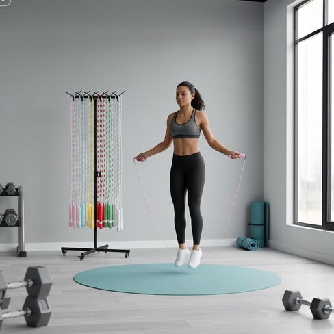 Jump Rope Rack,37in–65.7in Adjustable Height in Saudi Arabia