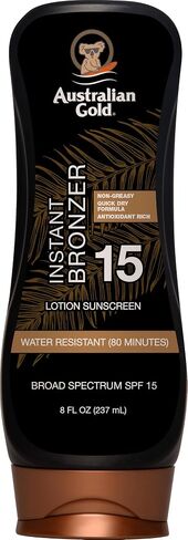 لوشن برونزي ذهبي أسترالي بعامل حماية من الشمس SPF 15، عبوة مزدوجة، 8 أونصة سائلة (عبوة من قطعتين) in Kuwait
