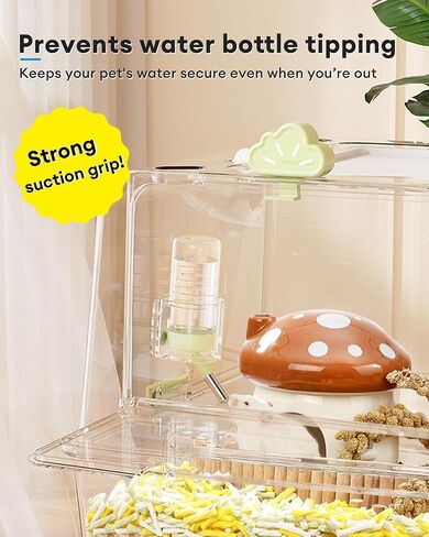 BUCATSTATE Hamster Water Bottles Holder with Magnetic Drop-Resistant in Saudi Arabia