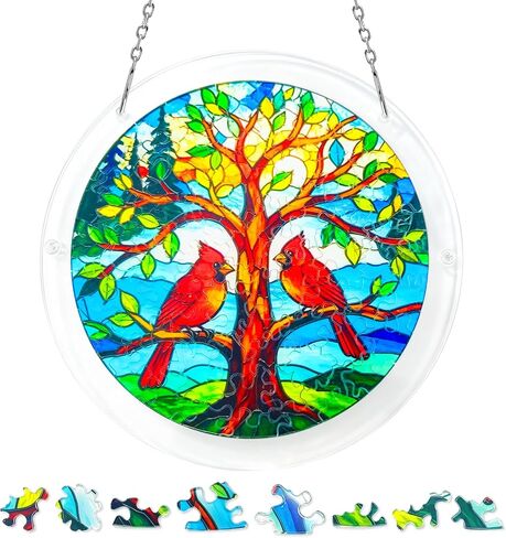 Acrylic Jigsaw Puzzle Suncatcher, Tree of Life Sun Catcher Puzzle in Saudi Arabia