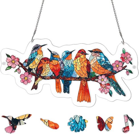 KaayeeWood Acrylic Suncatcher Puzzle, Azure Bloom Whisper-8.2 in in Kuwait