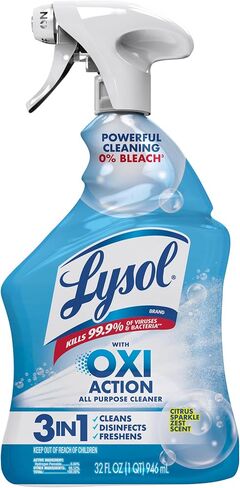 Lysol Cleaner Hydrogen Peroxide Multi-Purpose Cleaner Spray, Citrus, 32 Fluid Ounce in Kuwait
