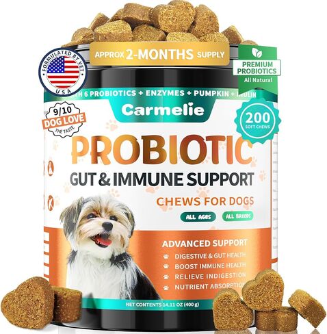 Probiotics for Dogs Yeast, Gut Health for Digestive Enzymes 200ct in Saudi Arabia
