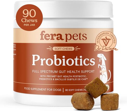 Fera Pets Probiotics for Dogs with Prebiotics & Postbiotics, 90 Chews in Saudi Arabia