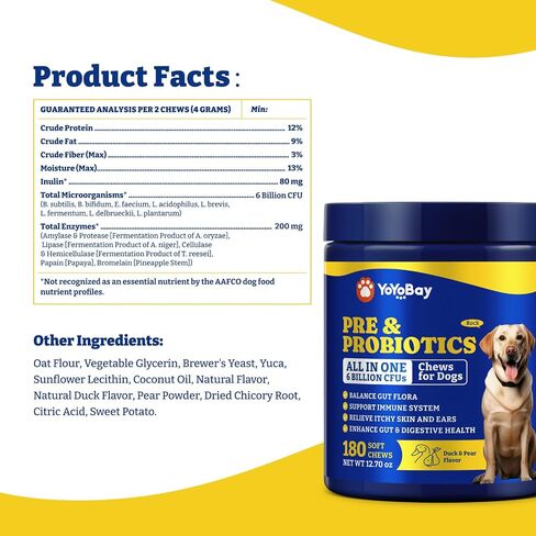 Probiotics for Dogs, Dog Gut, Immune & Skin Health Support Supplement in Kuwait