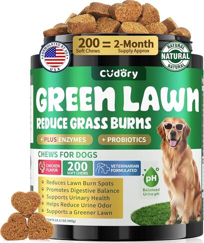 Dog Urine Neutralizer for Lawn, Green Grass Chews for Dogs, 200 Ct, Chicken in Saudi Arabia
