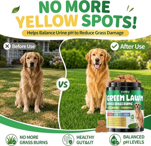Dog Urine Neutralizer for Lawn, Green Grass Chews for Dogs, 200 Ct, Chicken in Saudi Arabia