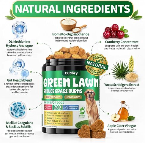 Dog Urine Neutralizer for Lawn, Green Grass Chews for Dogs, 200 Ct, Chicken in Saudi Arabia