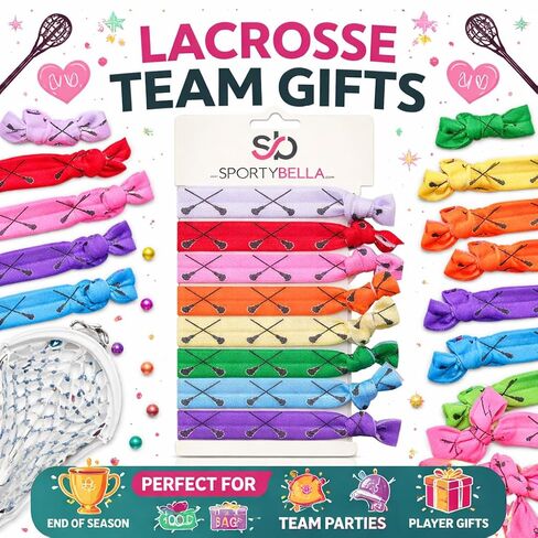 Infinity Collection Lacrosse Hair Accessories, Lacrosse Hair Ties, No Crease Lacrosse Hair Elastics Set in Kuwait