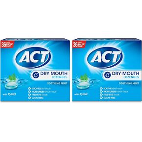 ACT 36 Count 36 Size Dry Mouth Mint Lozenges in Saudi Arabia