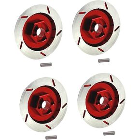 4Pcs 1/12 RC Wheel Brake Disc,12mm Hex DIY Modified,Spare Parts,Aluminum RC Car Brake Disc for MN128 Truck Car, red in Kuwait