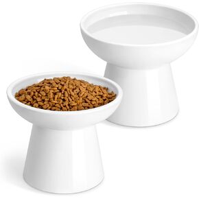 vancasso 2-Pack 6.2" Wide Elevated Cat Bowls, Ceramic Raised Cat Bowls in Saudi Arabia
