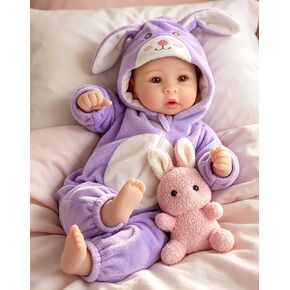 Aori Lifelike Baby Dolls 17 Inch Realistic Girl Doll in Pink Unicorn Outfit in Kuwait