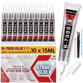 INSOIA Bedazzling Glue B7000 Clear, 10 x 15ml Precision Tip in Saudi Arabia