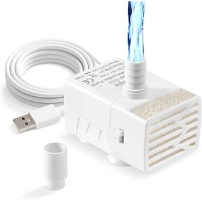 200L/H Submersible Water Pump Ultra Silent USB Small Fountain Pump with 2 Nozzles for Aquarium Fish Tank Fountain Hydroponic Bird Bath Small Pond Solar panels Garden Decoration 3W DC 3.5-9V in Saudi Arabia