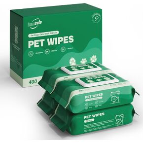 400 Unscented Dog Wipes for Paws and Butt Large Thick Puppy Wipes for Dogs Face and Body Dog Wipes Cleaning Deodorizing Cat Wipes Cleaning Fur and Butt Big Doggie Wipes Doggy Wipes Bum Dog Ear Wipes in Kuwait