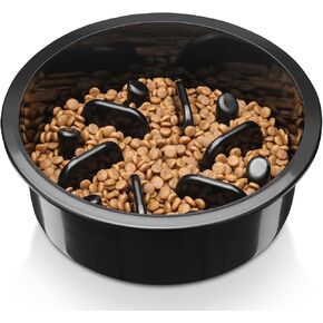 COMESOON Slow Feeder Dog Bowl, Slow Down Eating Anti-Choking Bloat Stop Maze Design Dog Dishes Fit for COMESOON Bowl Stand DB-G03/DB-B03, Black in Kuwait