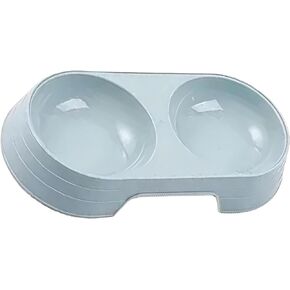 Pet Food and Water Bowl, Double Feeding Bowls, Small Grey, for Cats and Small Dogs, Portable Pet Accessories in Saudi Arabia