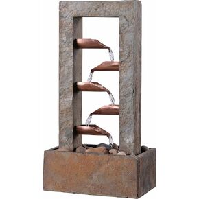 Kenroy Home 51008SLCOP Spillway Indoor Table Water Fountain, Slate and Copper in Saudi Arabia