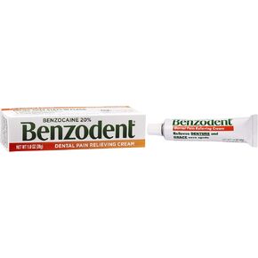 Benzodent Dental Pain Relieving Cream for Dentures and Braces, Topical Anesthetic, 1 Ounce Tube in Kuwait