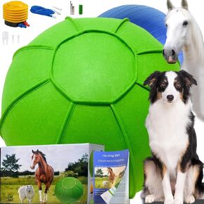 Herding Ball for Dogs, 25" Horse Ball with Cover, Dog Herding Balls Large with Hand Pump, Dog Horse Toys for Play Hurding/Hearding (Orange) in Saudi Arabia