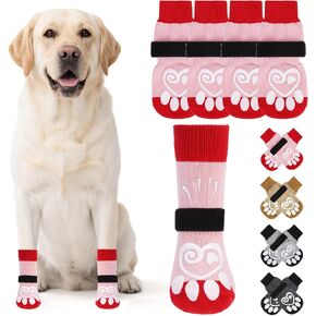 KOOLTAIL Dog Socks Shoes for Hot Pavement, Breathable & Warm Winter Dog Booties to Prevent Licking Paws for Small Medium Large Senior Dogs,Non Slip Grippy Pet Boots & Paw Protectors for Hardwood Floor in Kuwait