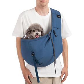 Dog Sling Carrier for Small Dogs & Cats,Pet Carrier Sling Bag with Adjustable Straps,Comfortable & Secure Travel Crossbody Bag for Puppies Up to 19lb,Airline Approved pet Carrier (Royal Blue) in Kuwait