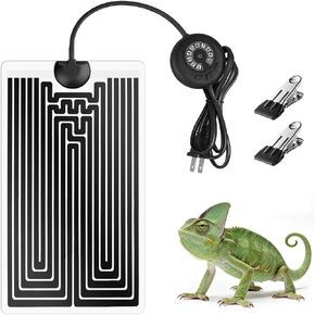 Reptile Heating Pad with Thermostat, 10-Level Adjustable Under Tank Heater, 6x11 Inch Graphene Heat Mat for Turtles Frogs Snakes Lizards Geckos Hermit Crabs Spiders, Safe & Even Warming in Kuwait