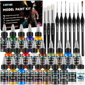 Model Paint Set, 34-Piece Miniature Painting Kit, Ready-to-Spray in Kuwait