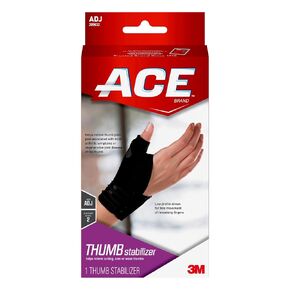 ACE Brand Deluxe Thumb Stabilizer, Left or Right Hand, Adjustable Size, Stabilizes & Supports Sore, Weak or Injured Thumb, Soft & Breathable Materials Enhance Comfort, FSA/HSA Eligible (209632-SIOC) in Saudi Arabia