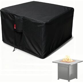 SheeChung Rectangular Fire Pit Cover Fits 40-44 Inch Fire Table-Waterproof Anti-UV 600D Heavy Duty Outdoor Cover for Patio Table Furniture Gas Firepit Deck Box Protector/Storage Cover(44"x28"x25") in Kuwait