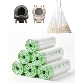 Self Cleaning Litter Box for Multiple Cats, G1 Automatic Litter Box with Smart APP Control & Health Monitoring, Includes 2 Roll Trash Bags and Litter Mat (Grey) in Kuwait