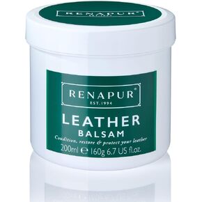 Renapur Leather Balsam, Natural Balm, Conditioner and Restorer (6.7 fl oz + Applicator Sponge) — Protector for Leather Sofas, Furniture, Shoes, Bags, Car Seats, Saddlery & Tack (Original) in Saudi Arabia