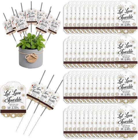 Wedding Favors for Guests Bulk 100 Pcs Rustic White Lace Wedding Sparkler Tags with Match Holder and Striker Send Off Exit Tags for Wedding,Weddings Party Favors,Wedding Reception Decorations in Saudi Arabia