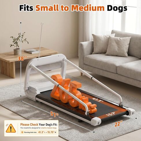 2-in-1 Dog Treadmill for Indoor Exercise, Quiet Pet Running Machine with Remote Control, 265 lbs Weihgt Capacity, Perfect Treadmills for Small to Medium Dogs and Human Walking in Saudi Arabia