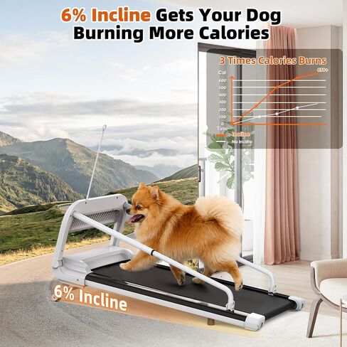 2-in-1 Dog Treadmill for Indoor Exercise, Quiet Pet Running Machine with Remote Control, 265 lbs Weihgt Capacity, Perfect Treadmills for Small to Medium Dogs and Human Walking in Saudi Arabia