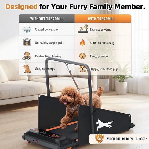 Dog Treadmill for Small Dogs, Quiet 2.5HP Motor Doggy Treadmill with Remote & LED, Indoor Pet Exercise Treadmill for Dogs Up to 220lbs in Saudi Arabia