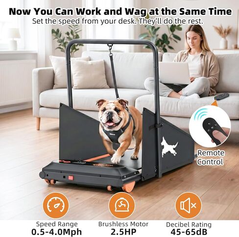 Dog Treadmill for Small Dogs, Quiet 2.5HP Motor Doggy Treadmill with Remote & LED, Indoor Pet Exercise Treadmill for Dogs Up to 220lbs in Saudi Arabia