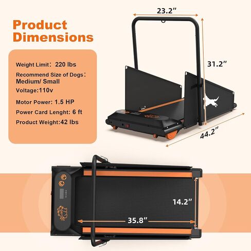 Dog Treadmill, Pet Running Machine for Small & Medium Dogs, Remote Control in Saudi Arabia