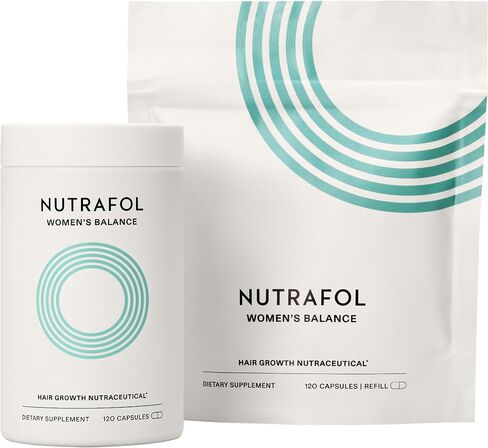 Nutrafol Women's Balance Hair Growth Supplements, Dermatologist Recommended, Ages 45 and Up, Clinically Proven for Visibly Thicker Hair and Scalp Coverage - 2 Month Supply, Pack of 2 in Saudi Arabia