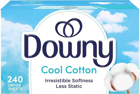 Downy Dryer Sheets Laundry Fabric Softener, Cool Cotton, 240 Count in Kuwait