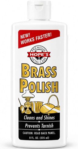 HOPE'S Brass Polish and Cleaner, Prevents Tarnish, Safe for Brass, Copper, Chrome, and Sterling Silver, Metal Polish for Cymbals, Trombone, Trumpet, and Other Instruments, 8 oz, Pack of 1 in Kuwait