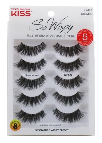 Kiss So Wispy Pompadour Lashes 5 Pairs (Pack of 2) in Kuwait