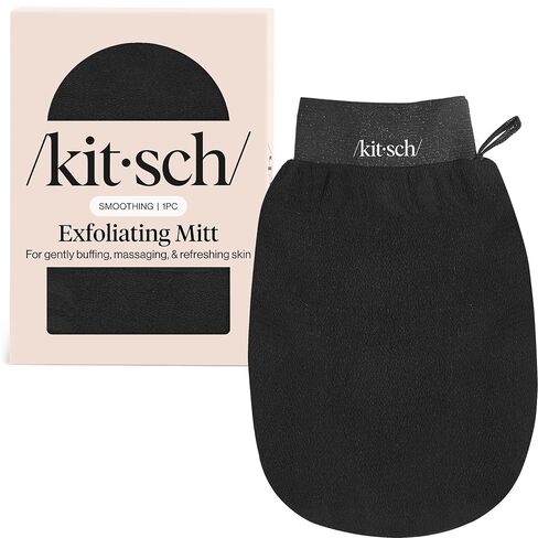 Kitsch Exfoliating Glove - Eco Friendly Exfoliating Body Scrubber | Body Exfoliator Detoxifying Skin | Exfoliating Mitt for Skin Cell Renewal | Dead Skin Remover for Body | Shower Gloves (Leopard) in Saudi Arabia