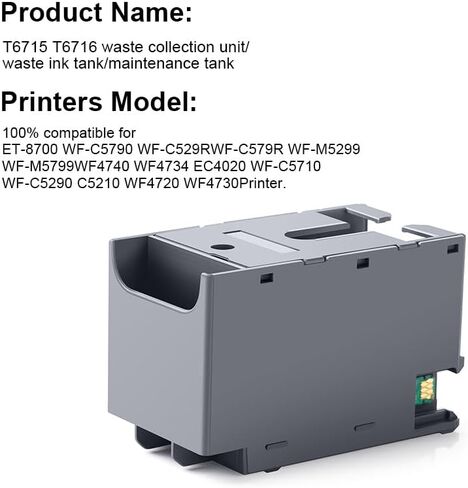 T6715 T6716 Maintenance Box Compatible for WF-3820 WF-4820 WF-4830 WF-4834 in Saudi Arabia