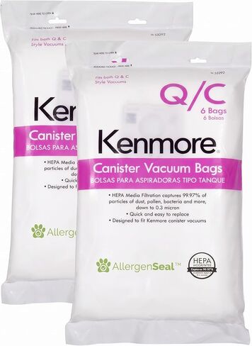 Kenmore 53292 Type Q HEPA Replacement Dust Bags for Canister Vacuum 81214, 81414, 81714, 21814, BC2005, BC3005, 81615, BC7005 in Saudi Arabia