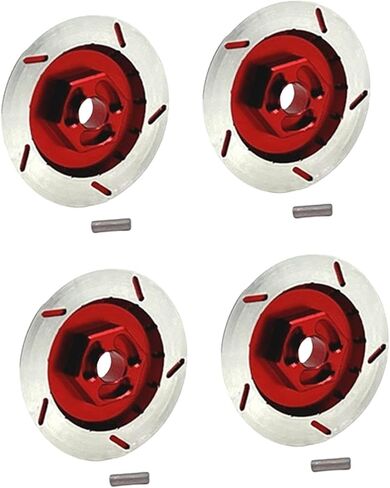 4Pcs 1/12 RC Wheel Brake Disc,12mm Hex DIY Modified,Spare Parts,Aluminum RC Car Brake Disc for MN128 Truck Car, red in Kuwait